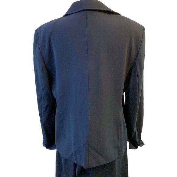 LOUIS FERAUD Black Two Piece Suit Skirt Blazer Jacket 46/14 - Picture 3 of 16